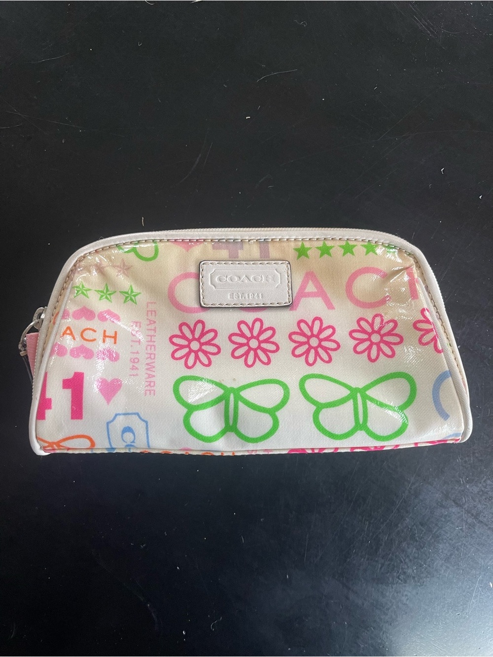 Coach Poppy Multicolor Graffiti Makeup Bag